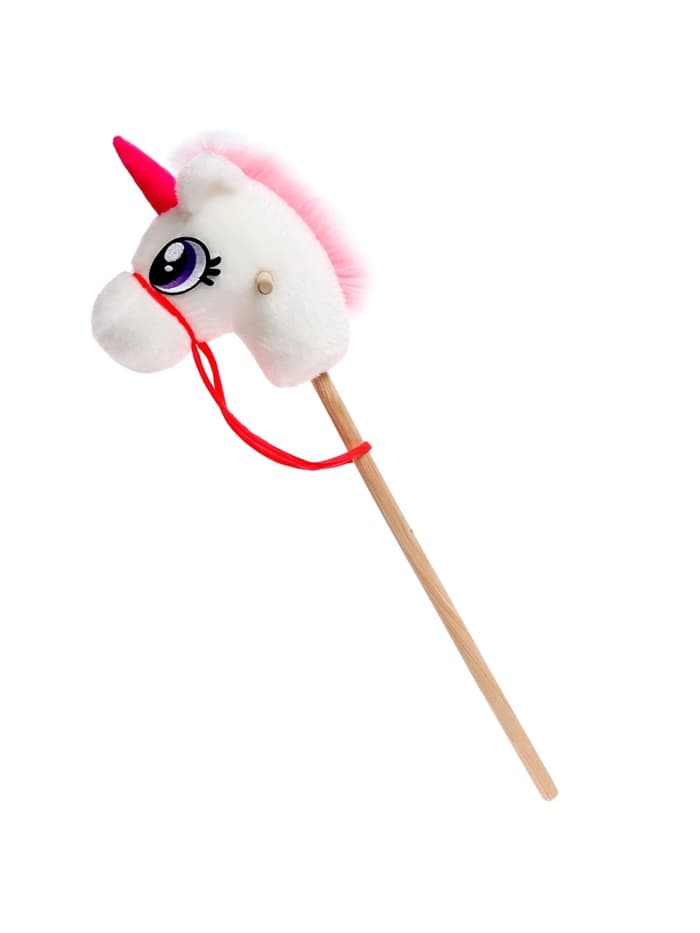 Мягкая игрушка ZABIAKA «Единорог-скакун», на палке, МИКС