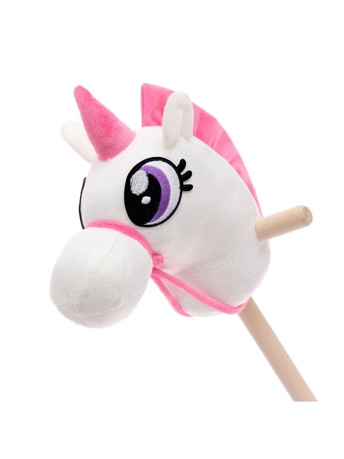 Мягкая игрушка ZABIAKA «Единорог-скакун», на палке, МИКС