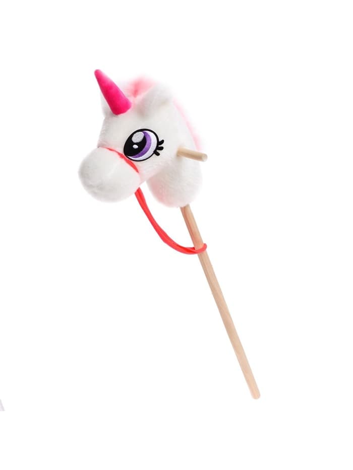 Мягкая игрушка ZABIAKA «Единорог-скакун», на палке, МИКС