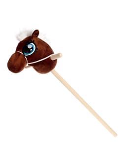 Мягкая игрушка ZABIAKA «Конь-скакун», на палке, МИКС, коричневая