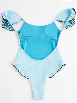 Купальник женский слитный MINAKU Summer rose, размер 42, голубой