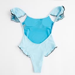 Купальник женский слитный MINAKU Summer rose, размер 42, голубой