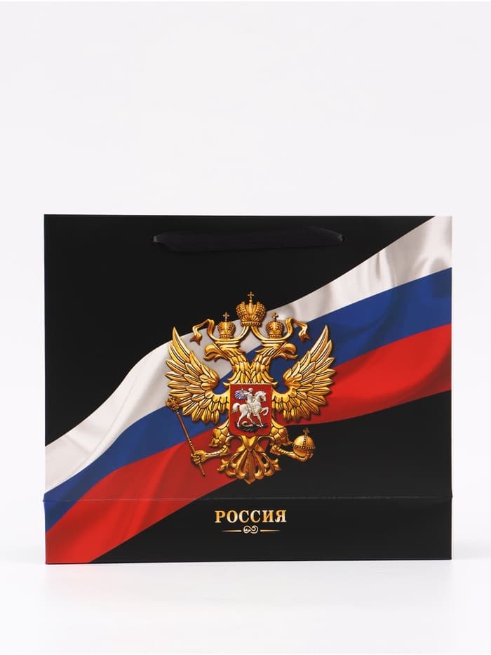 Пакет подарочный, упаковка, «Россия», 32 х 26 х 12 см