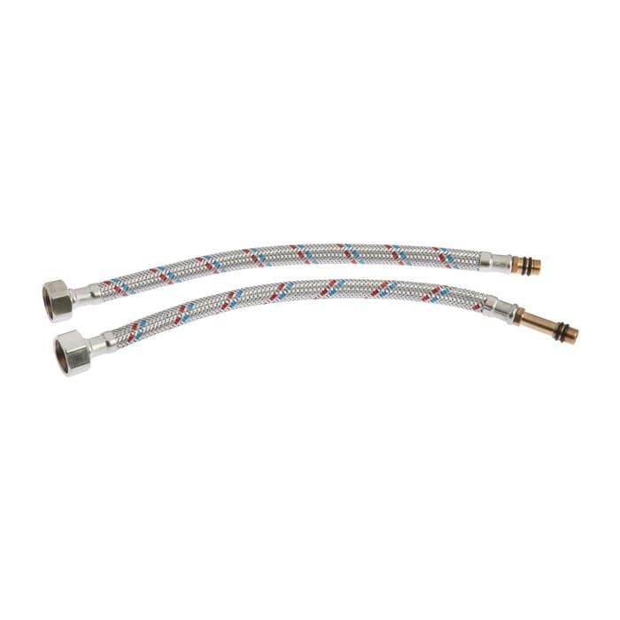 Подводка гибкая для смесителя ZEIN, гайка 1/2", штуцер М10, 30 см, набор 2 шт.