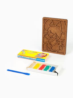 Картина пластилином «Зайка», 21×15 см, набор для творчества