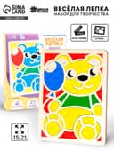 Картина пластилином «Мишка», 21×15 см, набор для творчества