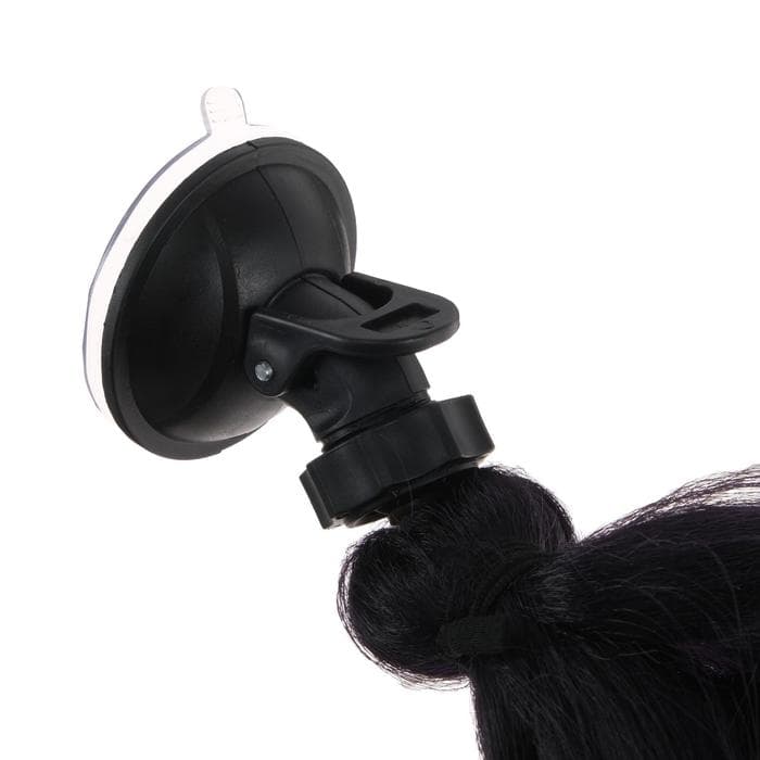 Коса на мотошлем, 60 см, чёрно-красный, крепление на присоску