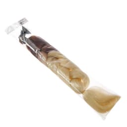 Коса на мотошлем, 60 см, черно-белый, крепление на присоску