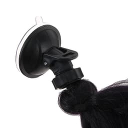 Коса на шлем, 60 см, черно-фиолетовый, крепление на присоску,