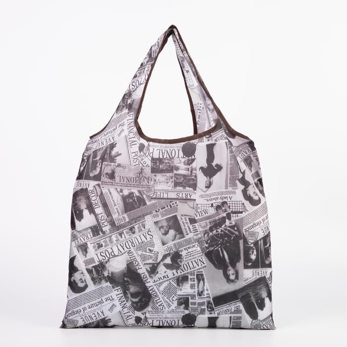 Сумка хозяйственная без застежки, 36×0.5×58 см, серая