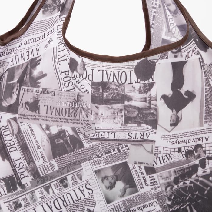 Сумка хозяйственная без застежки, 36×0.5×58 см, серая