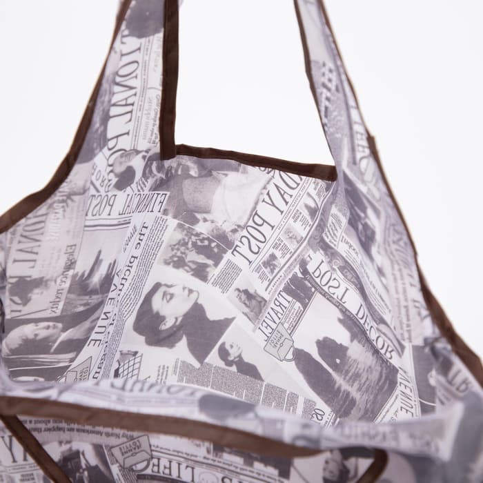 Сумка хозяйственная без застежки, 36×0.5×58 см, серая