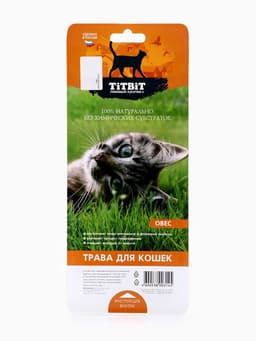 Трава Titbit для кошек, овес, 40 г