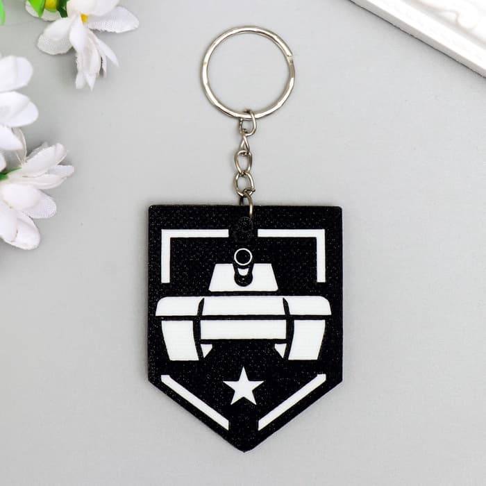 Брелок для ключей на кольце «Танк - звезда», EVA, 5.5×6.5 см