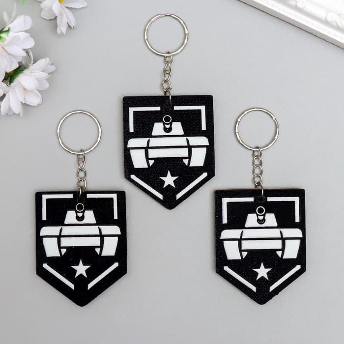 Брелок для ключей на кольце «Танк - звезда», EVA, 5.5×6.5 см