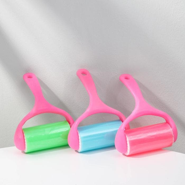 Ролик для чистки одежды силиконовый, 19×12×5.5 см, МИКС