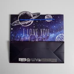 Пакет подарочный, упаковка, «I love you», 25×26×10 см