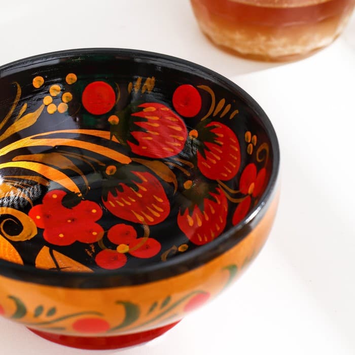 Чашка дерево хохлома «Малая», 11×6.5 см, МИКС