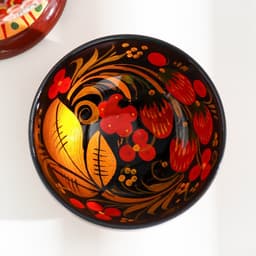Чашка дерево хохлома «Малая», 11×6.5 см, МИКС