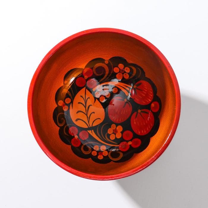 Чашка дерево хохлома «Малая», 11×6.5 см, МИКС