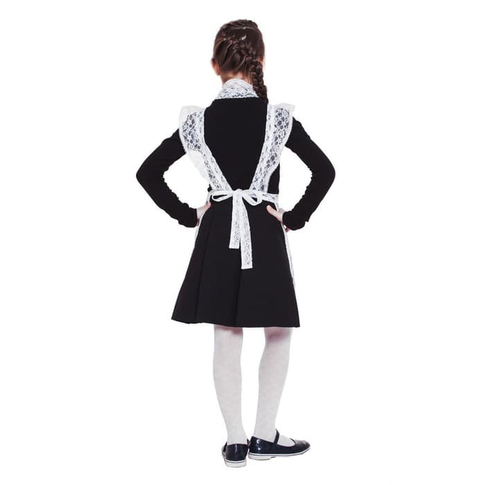 Фартук гипюровый белый на выпускной, с воланами по бретелям, р. 44-52, набор шаров 5 шт.