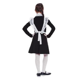 Фартук гипюровый белый на выпускной, с воланами по бретелям, р. 44-52, набор шаров 5 шт.