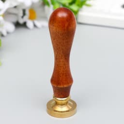 Печать для сургуча с деревянной ручкой «Солнце и месяц - геометрия», 9×2.5×2.5 см