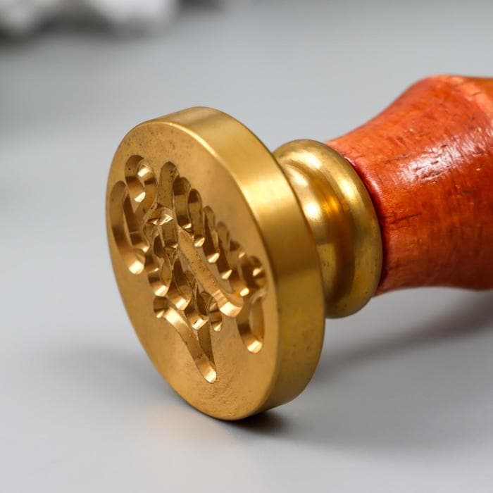 Печать для сургуча с деревянной ручкой Good times, 9×2.5×2.5 см