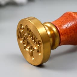 Печать для сургуча с деревянной ручкой Good times, 9×2.5×2.5 см