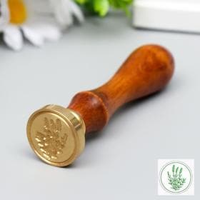 Печать для сургуча с деревянной ручкой «Водоросль», 9×2.5×2.5 см