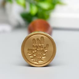 Печать для сургуча с деревянной ручкой «Водоросль», 9×2.5×2.5 см