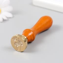 Печать для сургуча с деревянной ручкой «Одуванчики», 9×2.5×2.5 см