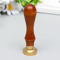 Печать для сургуча с деревянной ручкой «Королевская роза», 9×2.5×2.5 см