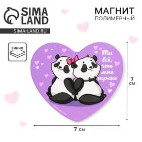 Магнит на холодильник «Панды», 7×6 см
