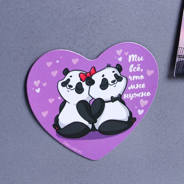 Магнит на холодильник «Панды», 7×6 см