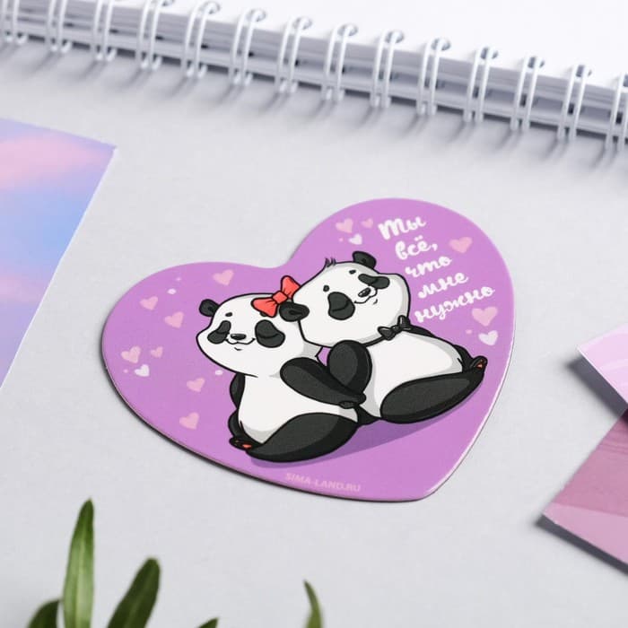 Магнит на холодильник «Панды», 7×6 см