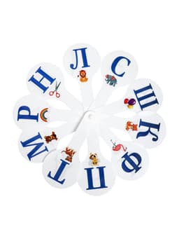 Набор веер-касс, гласные, согласные, цифры от 1 до 20, Calligrata, гибкие, 3 штуки, пакет с европодвесом, МИКС