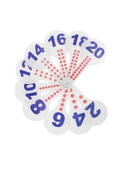 Набор веер-касс, гласные, согласные, цифры от 1 до 20, Calligrata, гибкие, 3 штуки, пакет с европодвесом, МИКС