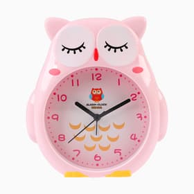 Часы - будильник настольные «Совушка», дискретный ход, циферблат d=11 см, 14.5×16 см, от батареек АА