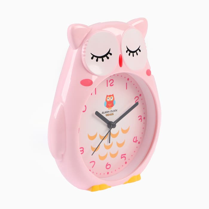 Часы - будильник настольные «Совушка», дискретный ход, циферблат d=11 см, 14.5×16 см, от батареек АА