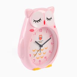 Часы - будильник настольные «Совушка», дискретный ход, циферблат d=11 см, 14.5×16 см, от батареек АА
