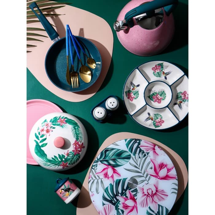 Набор для специй Доляна «Тропики», солонка, перечница, 130 мл, на подставке, доломит, разноцветный