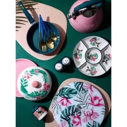 Набор для специй Доляна «Тропики», солонка, перечница, 130 мл, на подставке, доломит, разноцветный