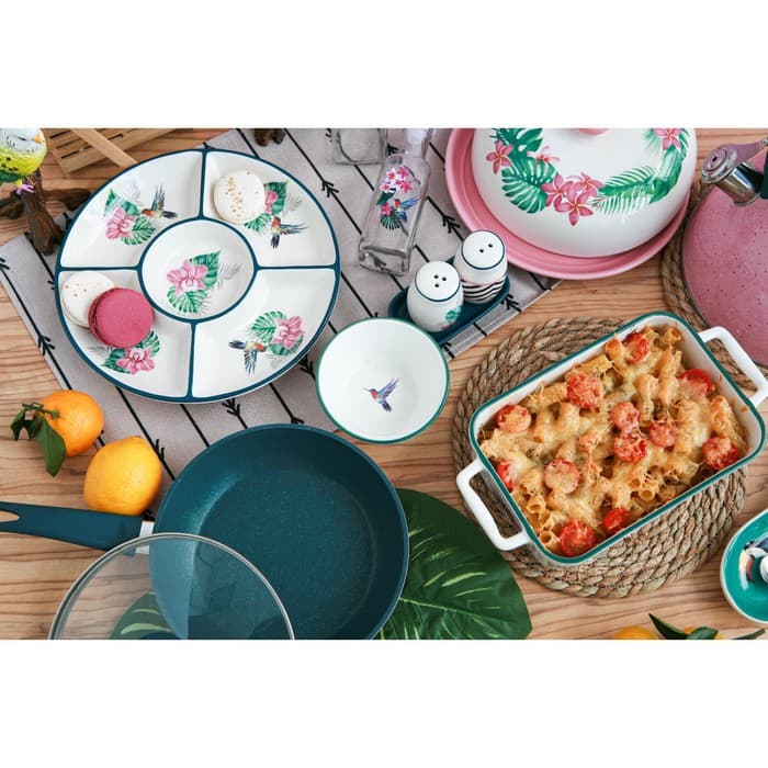 Набор для специй Доляна «Тропики», солонка, перечница, 130 мл, на подставке, доломит, разноцветный