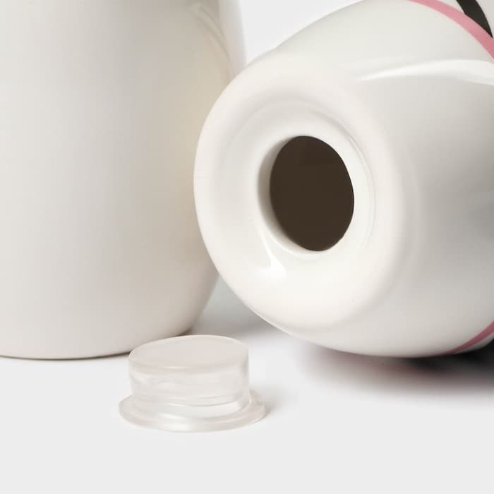 Набор для специй Доляна «Тропики», солонка, перечница, 130 мл, на подставке, доломит, разноцветный