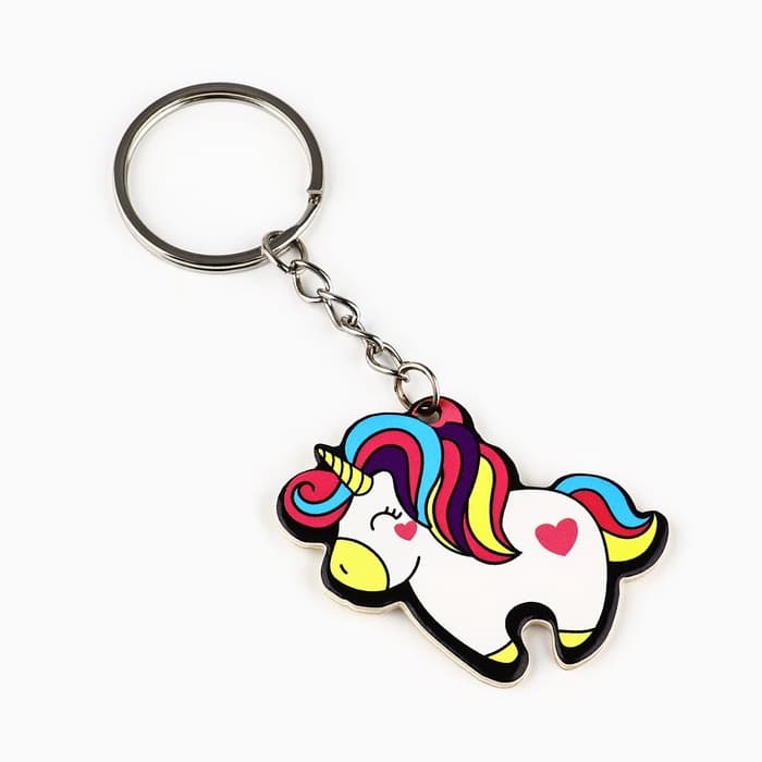 Брелок для ключей, значок, сувенир «Единорог», набор, 8.3×12 см