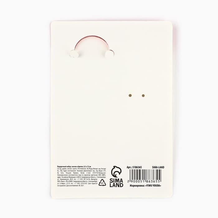 Брелок для ключей, значок, сувенир «Единорог», набор, 8.3×12 см