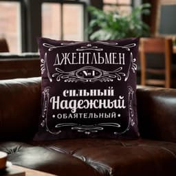 Подушка декоративная «Этель. Джентельмен», 40×40 см, велюр