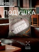 Подушка декоративная «Этель. Настоящий герой», 40×40 см, велюр