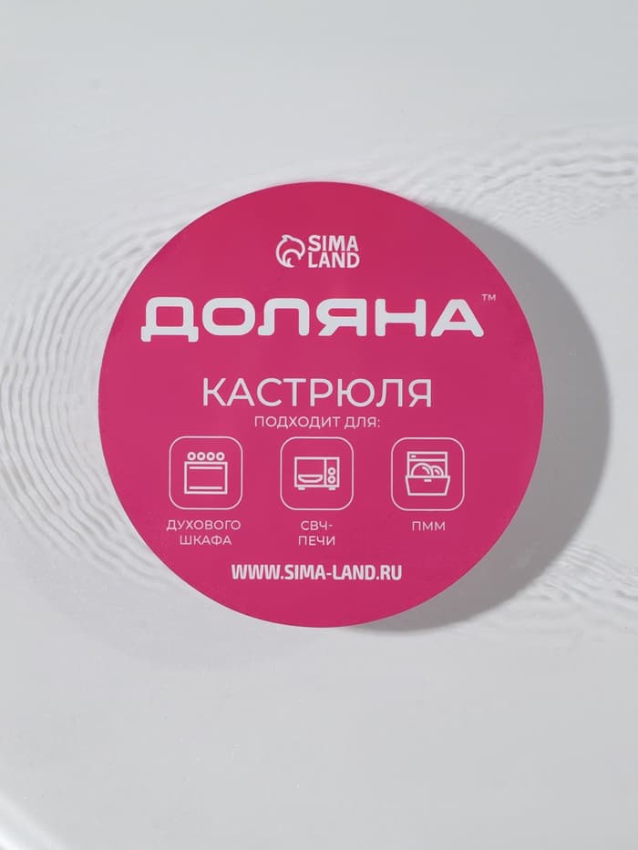 Набор кастрюль для запекания Доляна «Гратен», 2 предмета: 1 л, 1.5 л, с крышками, жаропрочное стекло, прозрачный